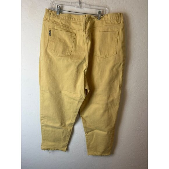 Gitano Yellow Jeans Size 40 100% Cotton Vintage Baggy Jean 90s Y2K - Picture 3 of 10
